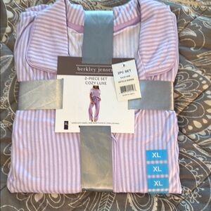 Purple Striped Women's Pajama Set